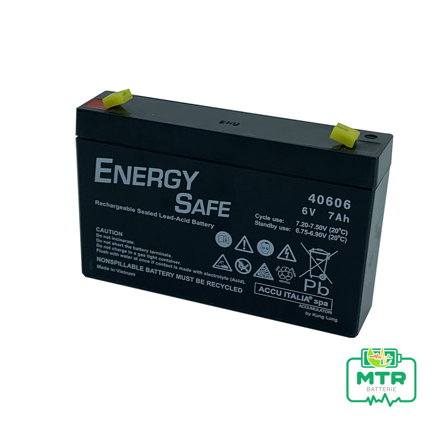 Batteria Energy Safe 6V 7Ah AGM - MTR Batterie